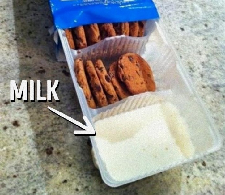 12. For the times when you need to satisfy your sweet tooth -- here is the way to eat milk and cookies!