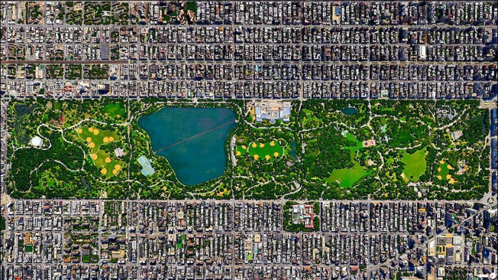Il polmone verde di Central Park, New York .