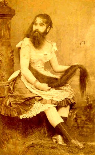 Annie Jones, das "bärtige Mädchen" die dafür kämpfte dass man das Wort "Freak" ersetzte durch Menschen mit besonderen physischen Merkmalen.