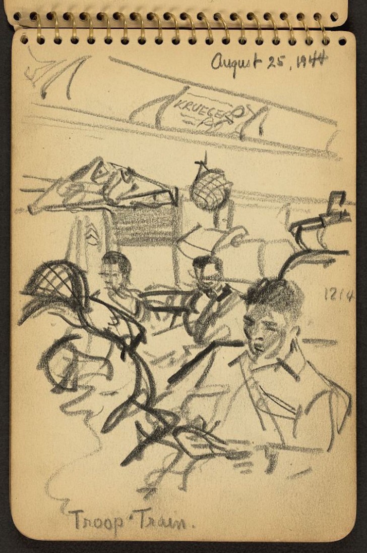 "Sul treno, 25 Agosto 1944."