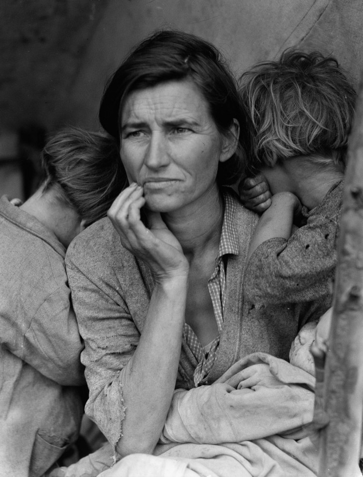 Quand Florence a rencontré la photographe Dorothea Lange, elle était seule avec ses enfants.