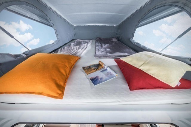Last but not least, is the wonderful space on the top of the van-camper that provides a relaxation area and gives an extra designer touch to the vehicle.