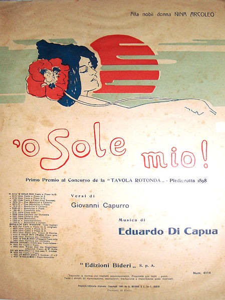 La canzone non è napoletana al 100%: nel momento in cui compose la musica, infatti, Di Capua non si trovava in zona partenopea ma nell'Europa dell'Est.