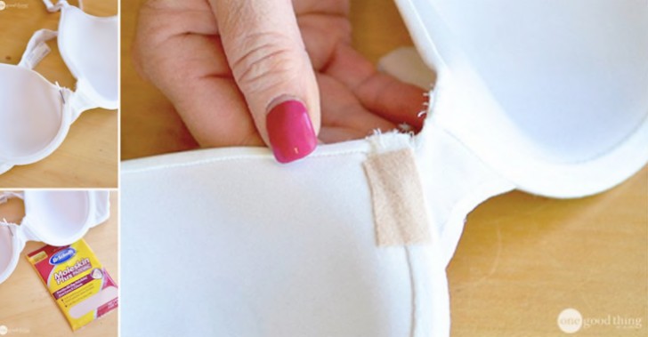Repair bras that are still good to use by using a band-aid to keep the underwire support in place.