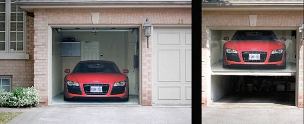 13. Met deze garagedeur maak je je buurman jaloers...