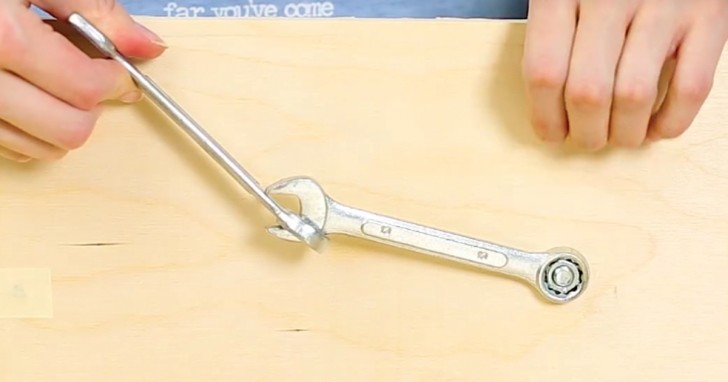 4. Lastly, if the position of the combination wrench you are using does not allow you to loosen a bolt, take another wrench and use it as leverage --- the effort is virtually nil!