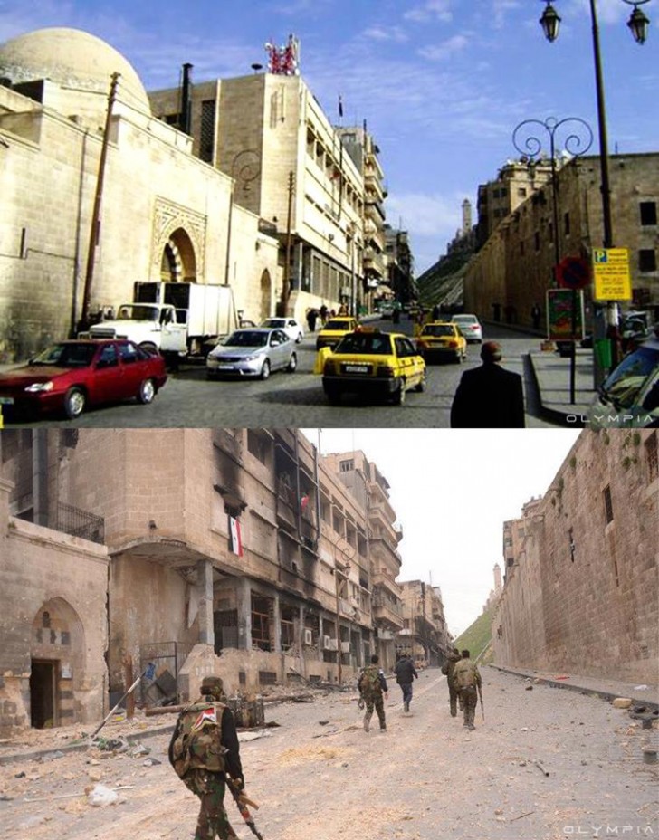 Une ruelle, d'ordinaire très fréquentée qui conduit à la citadelle d'Alep