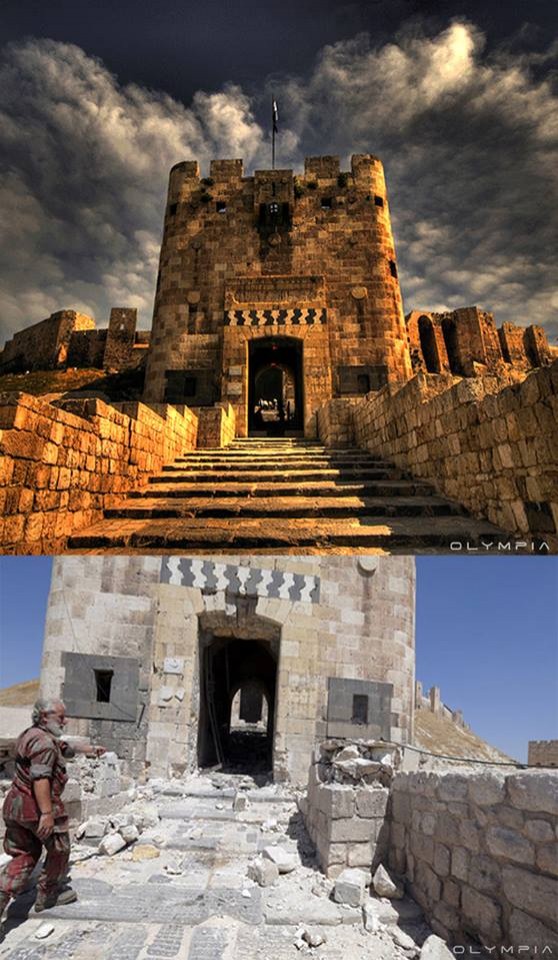 L’entrée dans la citadelle d'Alep.