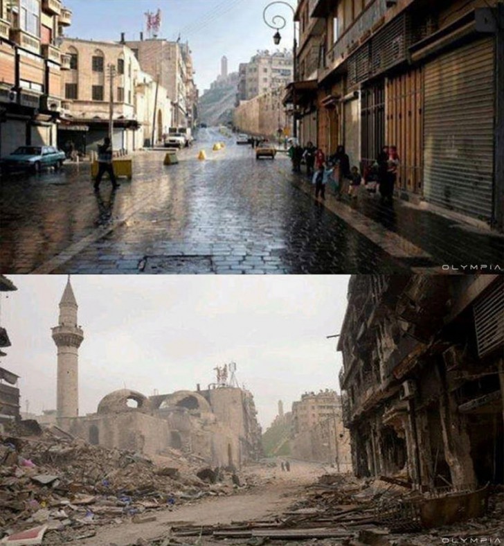 Une rue qui mène au château d'Alep