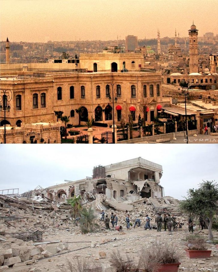 ...voici le somptueux état de la ville avant 2012, en comparaison avec les terribles conséquences des bombardements.