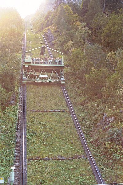 12. La funicolare di Lärchwandschrägaufzug, Austria. È la funicolare per il trasporto merci e persone con la piattaforma più grande d'Europa.