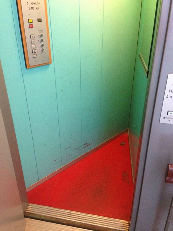 2. Seid ihr noch nie in einen dreieckigen (und mikroskopischen) Aufzug eingestiegen?