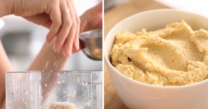 4. Nachdem alle Zutaten im Mixer sind, könnt ihr das Gerät einschalten und schon werdet ihr diesen schmackhaften Aufstrich erhalten, den man mit geröstetem Brot, Bruschetta, Nachos usw. genießen kann!