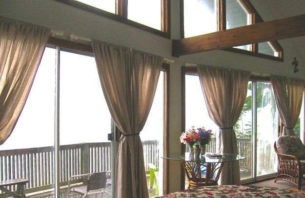 Simple cloth coverings can become elegant curtains!