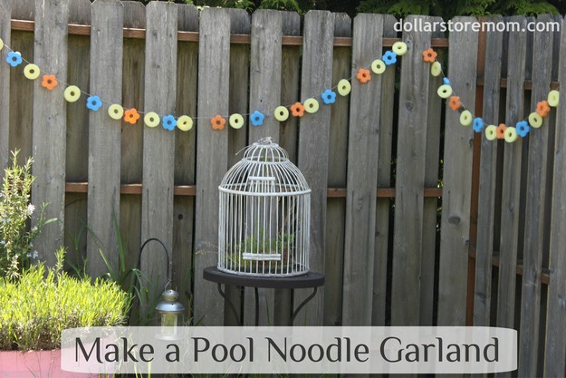 Turn your swimming pool floating hose pipes into decorative garlands!