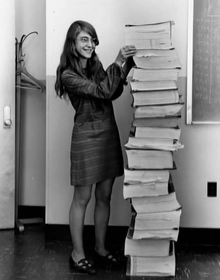 Margaret Hamilton, ingegnere per la NASA, foto del 1969.