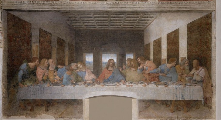 5. L'ultima cena, tempera grassa su intonaco. Leonardo da Vinci, 1494-1498.