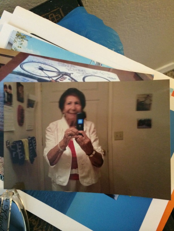 12. Meine Oma hat mir eines ihrer "Selfies" ausgedruckt...