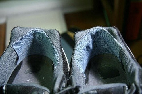 11. If your sneakers are used and worn, line the inside with cloth and this will make your feet feel more comfortable.
