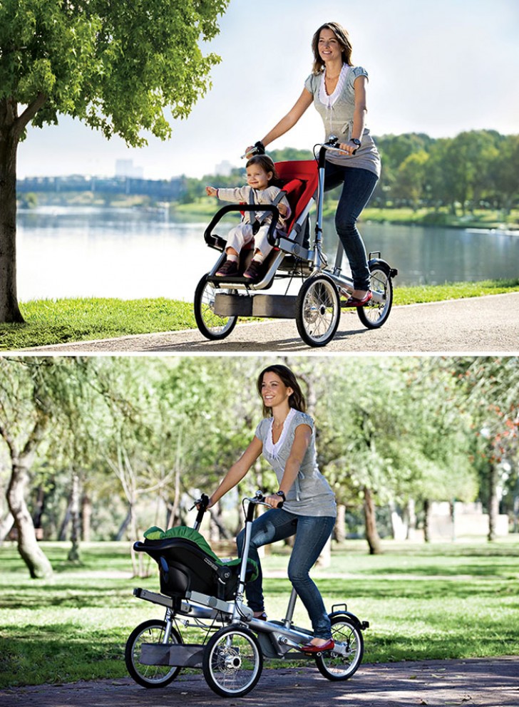 8. Relax pour l'enfant et fitness pour le parent: en version poussette et siège d'auto.