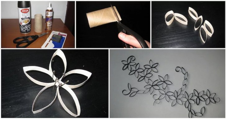1. Use the cardboard from empty rolls of toilet paper to make decorations.