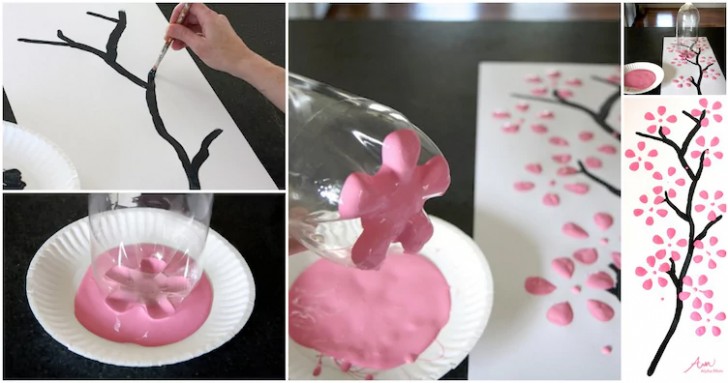 2. To paint you can use a plastic bottle!