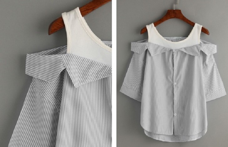 2. By attaching a tank top inside you will create a cool garment to wear in the summertime.