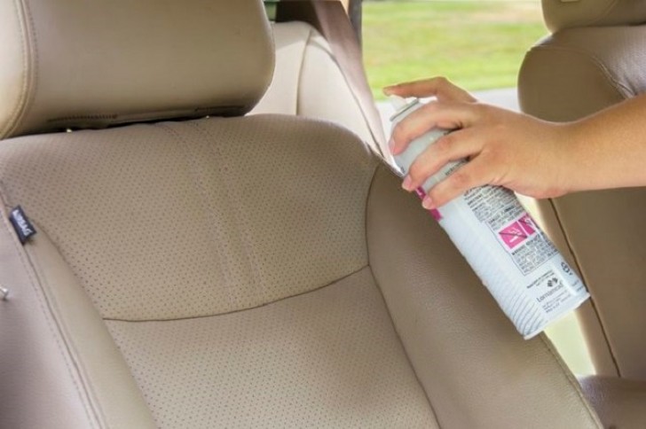 11. To remove an ink stain from leather seats, just apply some hair spray on the affected area, then wipe the ink stain away with a clean cloth.