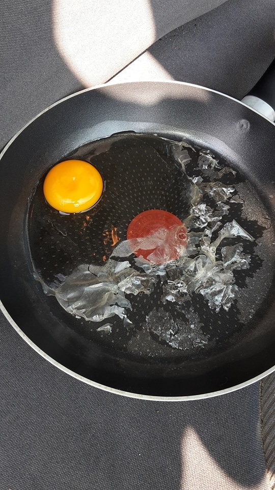 Après quelques dizaines de minutes, le blanc d'œuf commence à cuire et devient opaque.