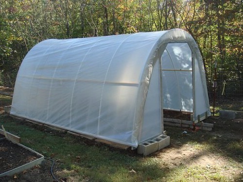 6. If you love horticulture you should have a small greenhouse! You can create one with plastic tubes spending very little money.