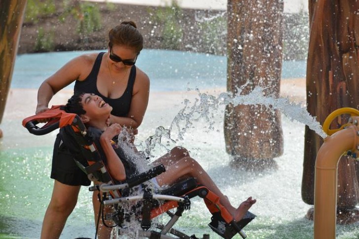 C'est le premier parc aquatique dans le monde conçu pour accueillir des personnes handicapées.