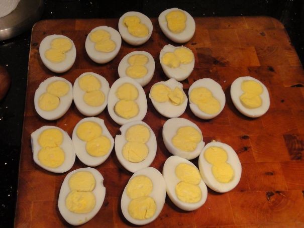 7. Les jaunes d'œufs en double!