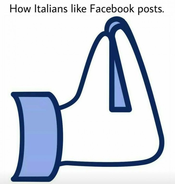 9. Comment les Italiens mettent un « like » sur Facebook.