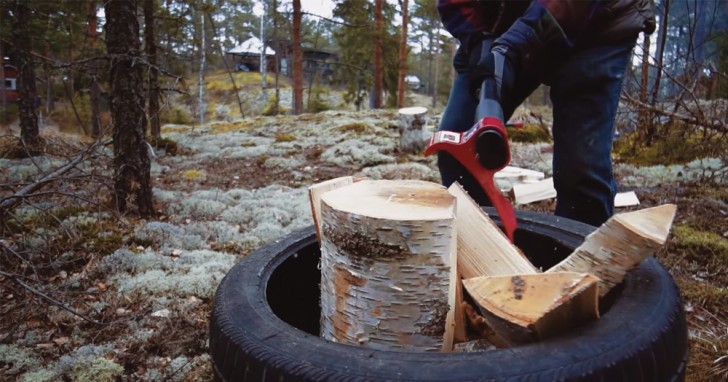 These two changes completely modify the physics of cutting wood.