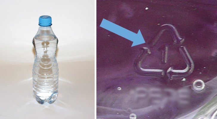 Que cosa esta por indicar aquel numero impreso sobre el fondo de la botella de plastica?