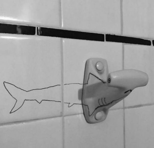13. Uno squalo martello!