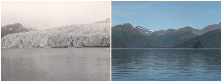 14. Ghiacciaio McCarthy, Alaska. Luglio 1909 - Agosto 2004
