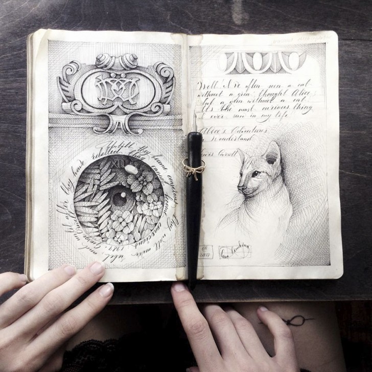 Ogni settimana apre il suo quaderno e mostra ai suoi fan di Instagram un disegno.