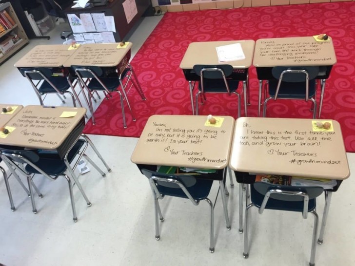 On the day of the exam, pupils in their last year at a New Jersey elementary school were under heavy pressure because of their final exams.