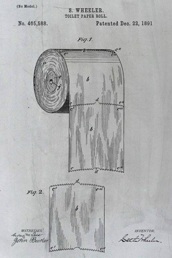 The sheets of toilet paper should not be touching the wall and should also be above the remainder of the toilet paper roll.