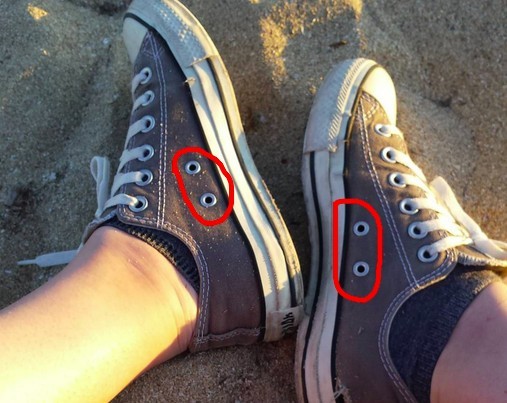 The holes on the sides of the All-Stars sneakers