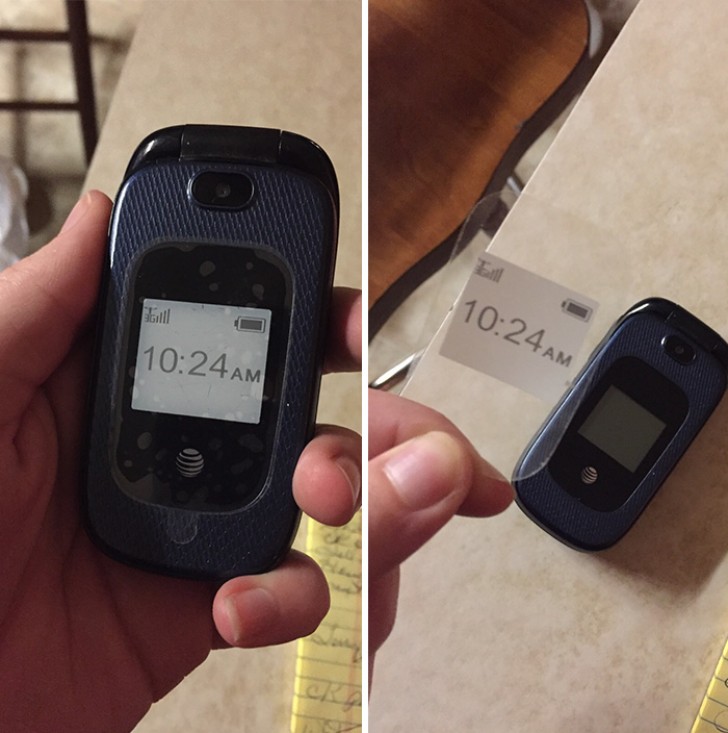 Mia nonna mi ha chiesto di dare un'occhiata al suo telefono perché il display esterno mostrava sempre l'ora sbagliata.