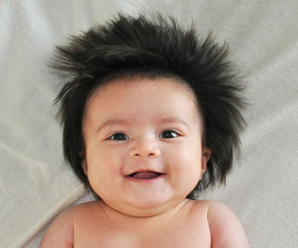 Obviously, having thick hair makes you happy!