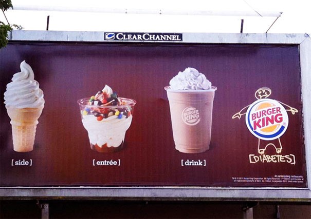 17. Someone has made the advertising concept even more clear by adding the word "diabetes" ...