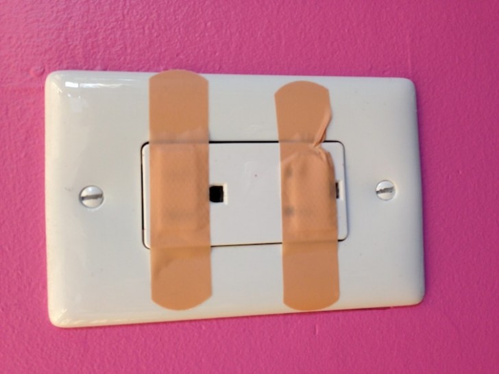 11. Simple band-aids to cover the holes on electrical sockets.