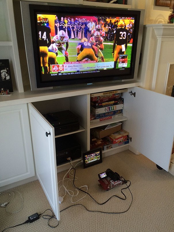 5. I wanted to watch a football game on the big TV screen but I did not have the right adapter.