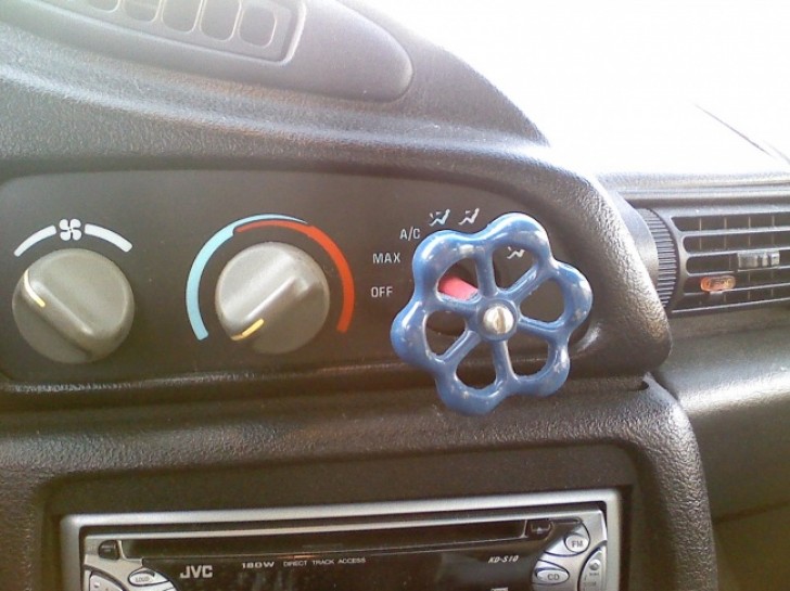 1. The knob on the air conditioning system in the car has broken! My father just simply replaced it with another one!