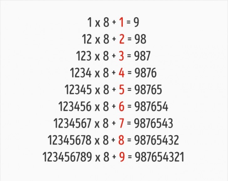 2. Eine weitere Zahl als Multiplikant hinzufügen und mit stetig aufsteigenden Zahlen addieren.