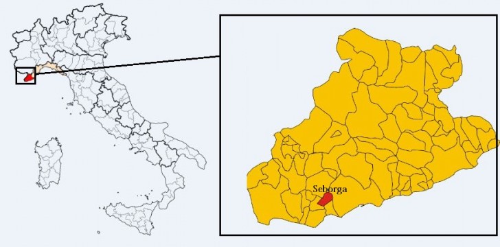 7. Het prinsdom Seborga - Oppervlakte: 4,87 km2 - Geschat aantal inwoners: 315