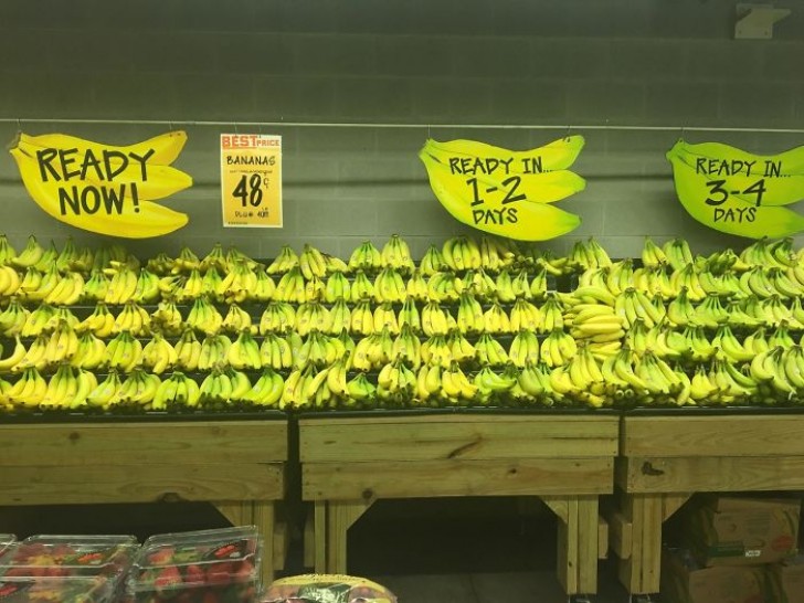 10. Scegliete le banane in base al grado di maturazione.